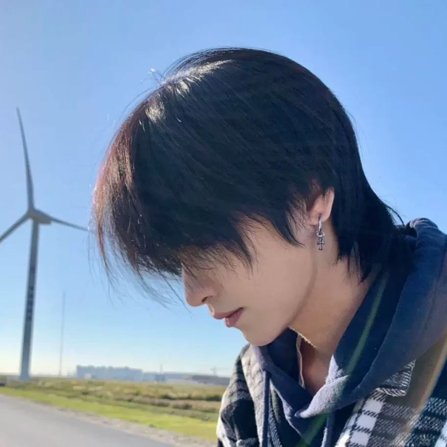 网红假发男狼尾韩版帅气短直发鲻鱼头日系中