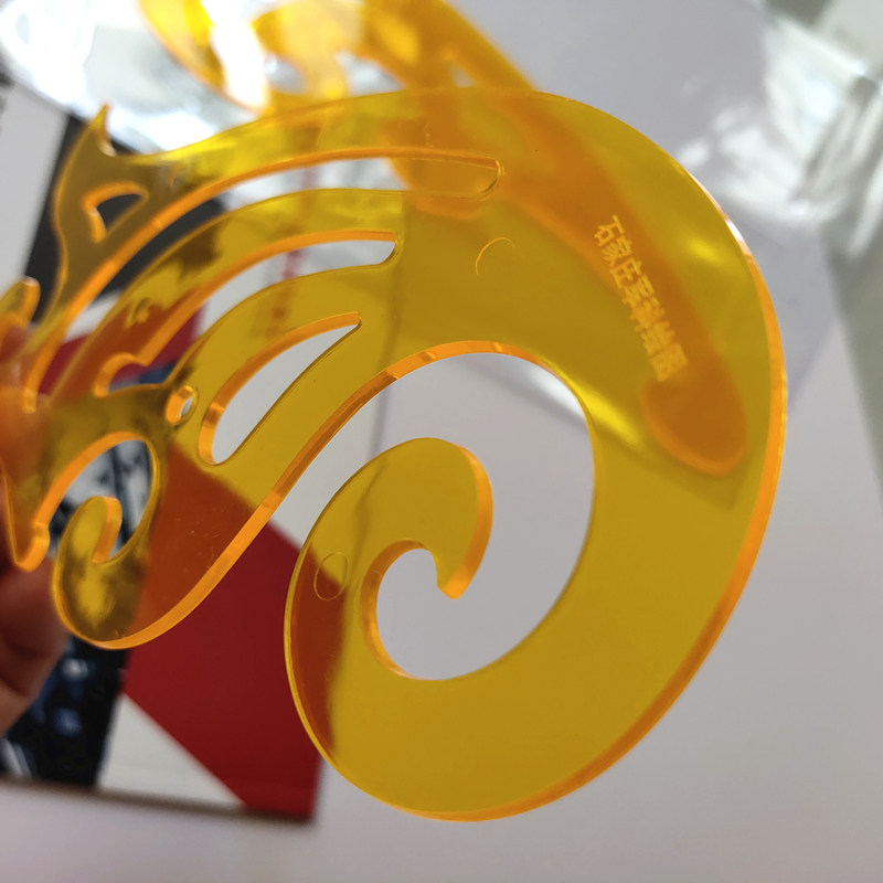 정케 직선형 구름형 곡선판 3피스 커팅 자 뱀 모양의 소프트 자 학생복 자 아트 디자인 자 -