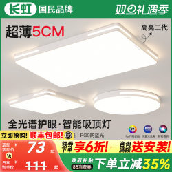 Changhong Living Room Ceiling Lamp 2025 New Model Main Light Modern Simple Eye-Protecting Ultra-Thin Elegant Bedroom Lamp Zhongshan Lighting Fixtures