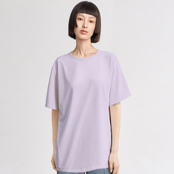 Small Tee40 Lavender Purple Boyfriend Style Silhouette T-shirt Is Casual And Beautiful