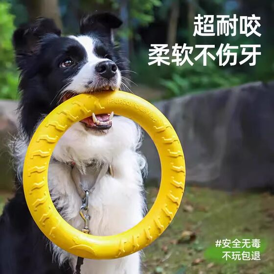 
Dog Training Ring Super Bite Resistant, Soft and Teeth-Free Cat and Dog Toy Safe and Non-Toxic Pet Toy Ring