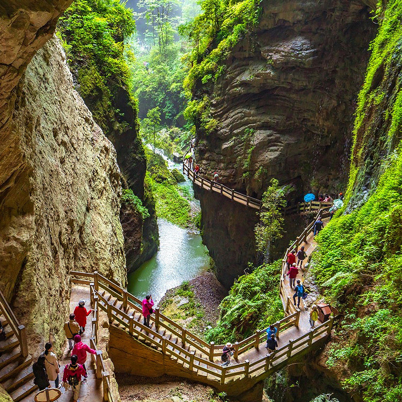 重庆武隆旅游洪崖洞仙女山天生三桥5天4晚跟团游