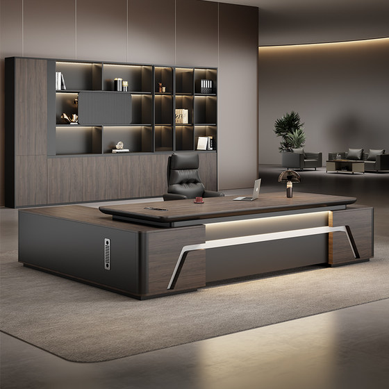 
Boss's desk office chair combination simple modern president desk large desk manager desk high-end furniture