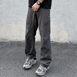 Grozny Bird Home 3.0 Fleece-Lined Three-Dimensional Scimitar Cronin Softshell Casual Straight-Leg Sports Quick-Drying Hiking Pants for Men