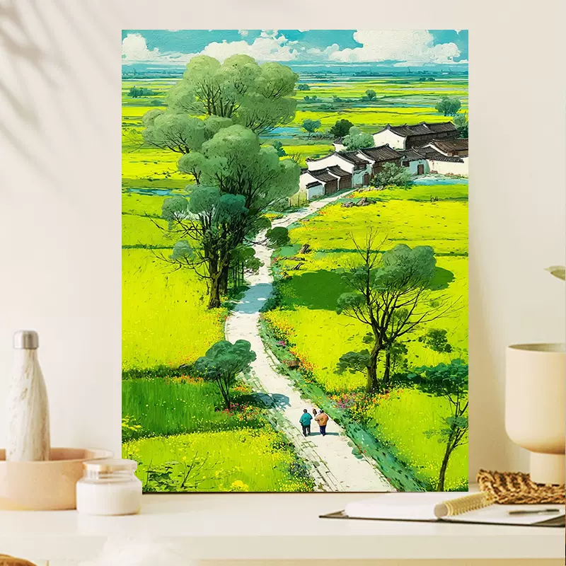 油彩画[模写] 星空小王子数字油画高级感DIY填色画治愈解压装饰用数字油画