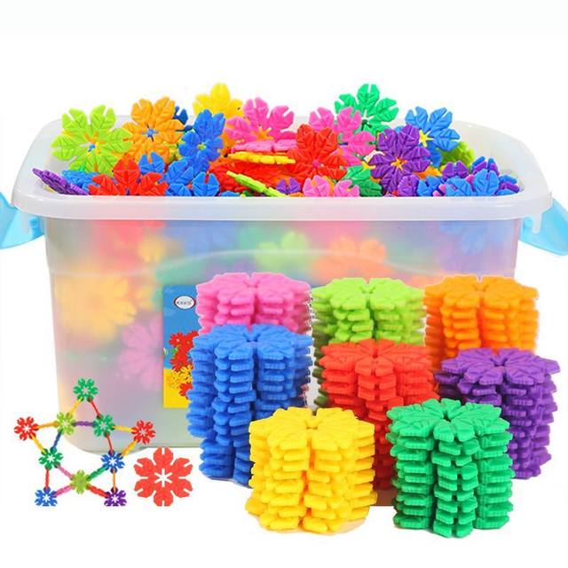 Children's toys, leaf and snowflake building blocks, large and ...