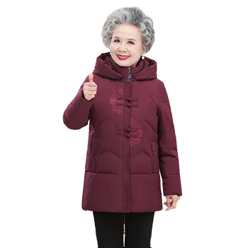 
Yalu Women's Embroidered Disc Button Granny Down Jacket