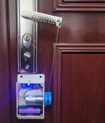 Push-Handle Type Rental Apartment Door Handle Lock, Mobile App, Bluetooth Applet, Nfc, Remote Wifi Unlocking, Easy to Open the Door