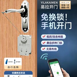 Push-Handle Type Rental Apartment Door Handle Lock, Mobile App, Bluetooth Applet, Nfc, Remote Wifi Unlocking, Easy to Open the Door