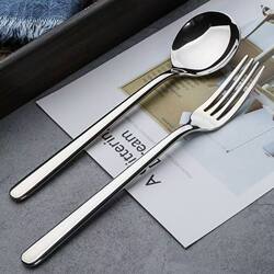 316 Stainless Steel Spoon and Fork Set, 304 Food-Grade Set, Soup Spoon, Household Tableware, Dining Fork, Spoon, Fork, Soup Spoon, Dining Spoon