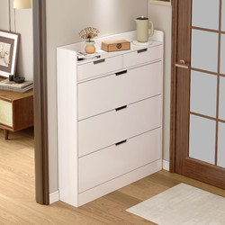 Ultra-Thin Household Door-Side Flip Shoe Cabinet Storage Cabinet Integrated Against the Wall 2025 New Model Simple Small Apartment Multi-Layer Shoe Rack