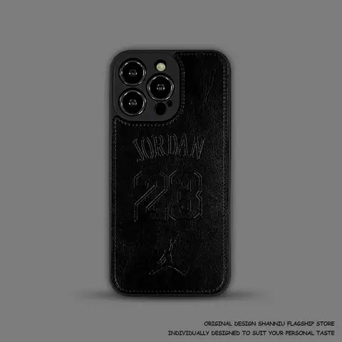 Jordan 23 New Phone Cases Covers Embossed Synthetic Leather Trendy Fashionable iPhone 15, iPhone 14, iPhone 13, iPhone 12,