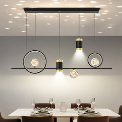 Restaurant Lamp 2025 New Model Modern Minimalist Popular Light Luxury High-End Creative Minimalist Linear Art Tea Room Pendant Lamp
