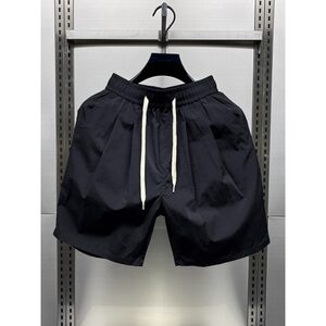 Summer 2025 New Men's Solid Color Versatile Shorts Summer Outerwear Thin Breathable Beach Trend Loose Five-Fifth Pants