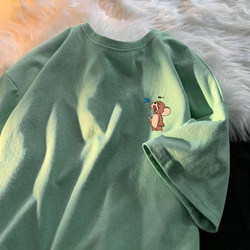 Trendy Brand T-Shirt for Men 2026, Unisex Short-Sleeve Summer Couple Tops, Pure Cotton Loose Fit Student T-Shirt, Half-Sleeve Base Layer