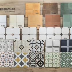 Tile Mosaic, 200*200 Tiles, Floor Tiles for Cafe, Bathroom, Kitchen, Floral Impression Tiles