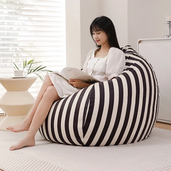 Colorful Striped Bean Bag Lazy Sofa, Suitable for Lying down and Sleeping, Tatami-Style for Bedroom, Balcony, Hotel, Guesthouse, Children's Leisure Lounge Chair