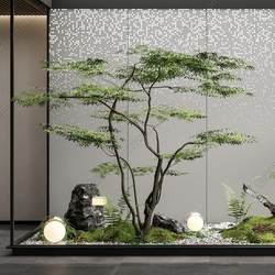 Artificial Green Plant Maple Tree Fake Tree Song-Style Aesthetic Landscape Decoration for Lobby, Courtyard, Shopping Mall, and Window Display
