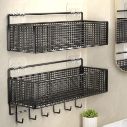 Wall-Mounted Storage Rack Dormitory Supplies Storage Shelf Student Bed Wall Storage Wall-Mounted Storage Basket Dormitory Hanging Rack