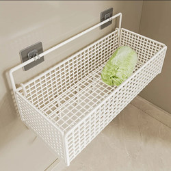【Practical Gadget】Bathroom Shelf Storage Rack, No-Drill Wall-Mounted Basket for Kitchen and Toilet