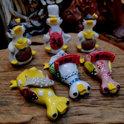 Jingdezhen Hand-Pinched Ceramic Cute Little Duck Ornaments Creative Home Decorations Desktop Car Accessories Gifts