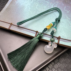 Car Pendant Chinese Style Retro Cheongsam Placket Button Tassel Pendant Chinese Hanfu Jade Pendant Ornament Accessory