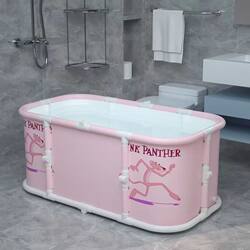 2025 Foldable Couple Bathtub with One Front and One Rear Section for Home Use, Full Body Soaking Tub, Foldable and No Installation Required