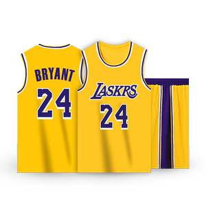 Children's basketball uniform suit boy Kobe Bryant No. 24 short-sleeved quick-drying jersey female student performance training team uniform customized