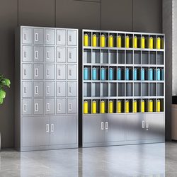 Employee Stainless Steel Cup Cabinet Factory Workshop Cup Rack Multi-Compartment Tea Cup Storage Cabinet Tea Room Storage Cabinet