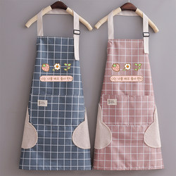 Waterproof and Oil-Proof Apron for Men and Women 2024 New Summer Thin Style Home Kitchen Apron Internet Celebrity Work Clothes Coveralls