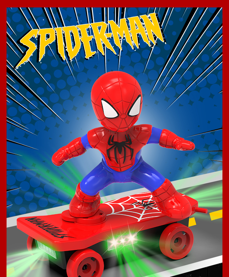 【SPIDER-MAN】スパイダーマン スタントシステム ビンテージのおもちゃ スパイダーマン スタントカー 子供用おもちゃの車 - 男の子