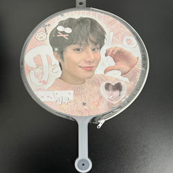 Support Fan Protective Cover, Large Fan, High-End Pvc Thick Bag, Fan Surface Round Heart-Shaped, Japanese and Korean Celebrity Idol