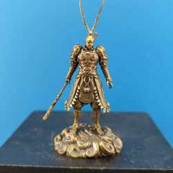 Pure Brass Black Myth: Wukong Model Figurine, Monkey King Anime Trendy Game Play, Sun Wukong Statue Ornament