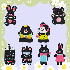 
Children's clothing patch stickers self-adhesive seam-free down jacket pants hole repair decorative diy pattern embroidery cloth stickers