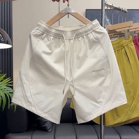 
Summer thin brand sports quick-drying shorts for men simple, fashionable, loose, versatile, breathable and casual ice silk five-point pants