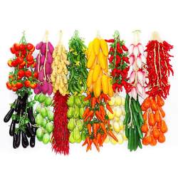 Simulated Vegetable String Hanging Decorations for Restaurants, Farmhouses, Kindergartens, Photography Props, Northeast Fake Garlic, Corn, and Peppers