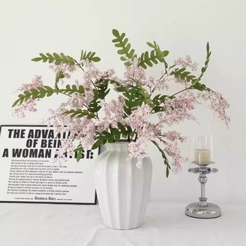 Artificial flowers, high-end, lifelike sophora flowers, artificial flowers, high-end artificial flowers, living room dried flowers, dining table decorations
