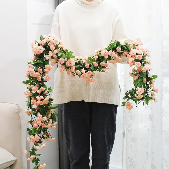 Flower vine air-conditioning pipe decoration blocks sewer pipes, heating pipes, wires, decoration and beautification, concealing artifact ceiling installation