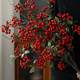New Chinese style red currant fruit simulation flowers fake flower ornaments New Year decoration flower art living room flower arrangement red bean bouquet
