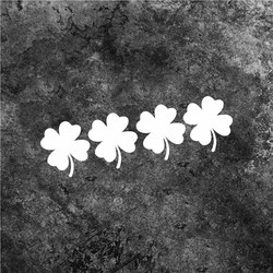 Lucky Clover Four-Leaf Clover Car Sticker for Body, Door, Glass Scratch Cover, Decorative Reflective Rainbow Laser Car Sticker
