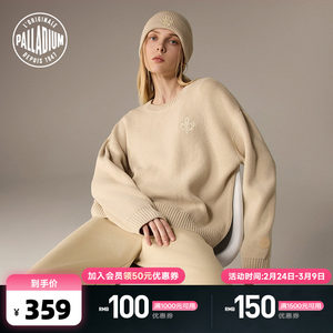 
PALLADIUM Paladin top fashion three-dimensional rubber stamp women's round neck sweater 1912947