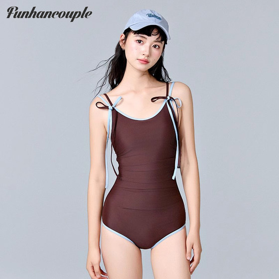 
Funhancouple Sports Swimsuit Women One-piece Conservative Slim New Style Beautiful Sexy Beach Vacation Swimsuit