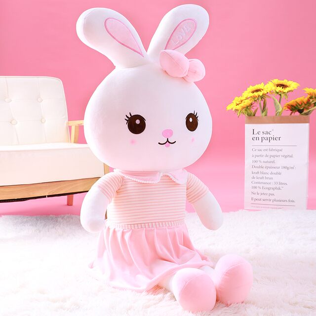 Japanese rabbit plush toy doll Children's puppet girl birthday gift ...
