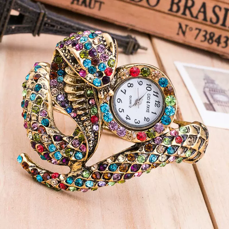 Snake shaped hot sale bracelet watch