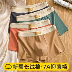 Pure Cotton Men's Underwear, Antibacterial, Sweat-Absorbent, Breathable, Large Size Boxer Shorts, Men's Loose-Fitting Youth Sports Underwear