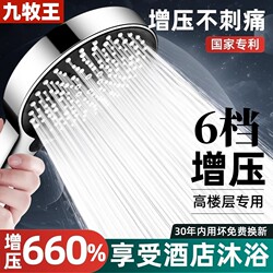 Supercharged Shower Head with High Pressure and Large Water Output, Bathroom Shower Head Set