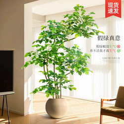 Artificial Green Plant Decoration, Simulated Indoor Potted Plant, Large Floor-Standing Ornament for Living Room, Light Luxury Faux Green Plant, Artificial Flower