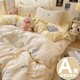Class A pure cotton four-piece set of cotton bedding 2025 new fresh floral quilt cover dormitory student three-piece set 4