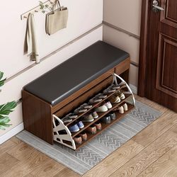 Japanese Seiko Multi-Layer Simple Entryway Shoe Cabinet, New Popular Model, Large Capacity, Can Sit on and Flip to Change Shoes