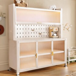Baby Feeding Table Storage Cabinet, Baby Supplies Storage Rack, Floor-Standing Multi-Layer Multi-Functional Large-Capacity Storage Cabinet